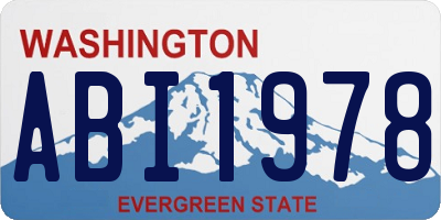 WA license plate ABI1978