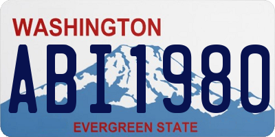 WA license plate ABI1980