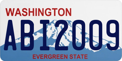 WA license plate ABI2009