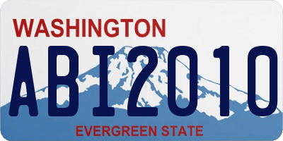 WA license plate ABI2010