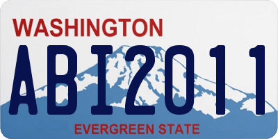 WA license plate ABI2011