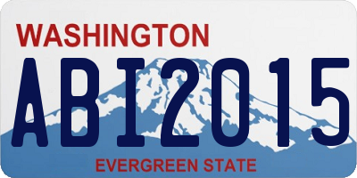 WA license plate ABI2015
