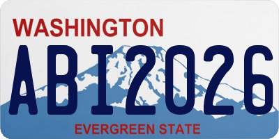 WA license plate ABI2026