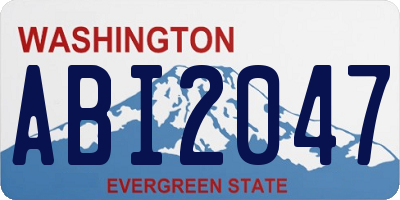 WA license plate ABI2047