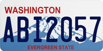 WA license plate ABI2057