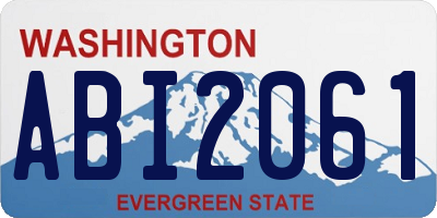 WA license plate ABI2061