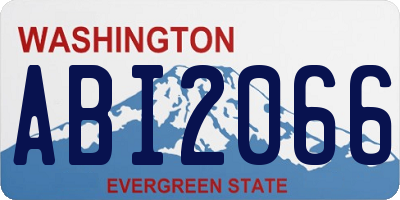 WA license plate ABI2066