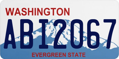 WA license plate ABI2067