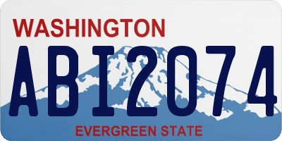 WA license plate ABI2074
