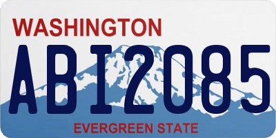 WA license plate ABI2085