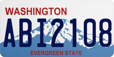 WA license plate ABI2108