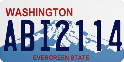 WA license plate ABI2114