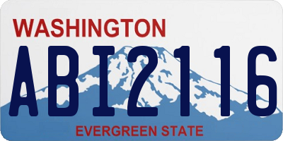 WA license plate ABI2116