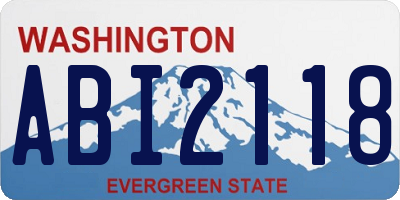 WA license plate ABI2118