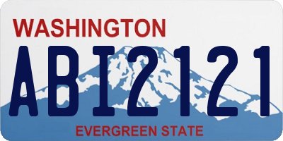 WA license plate ABI2121