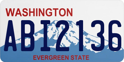 WA license plate ABI2136