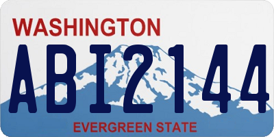 WA license plate ABI2144