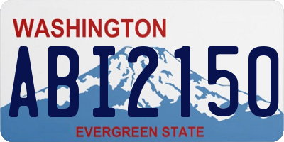 WA license plate ABI2150