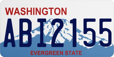 WA license plate ABI2155