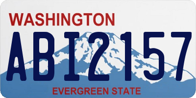 WA license plate ABI2157