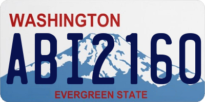 WA license plate ABI2160
