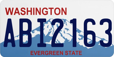 WA license plate ABI2163