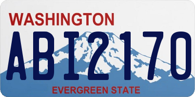 WA license plate ABI2170