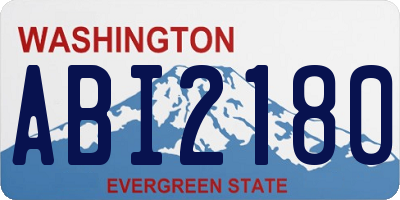 WA license plate ABI2180