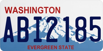 WA license plate ABI2185