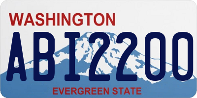 WA license plate ABI2200