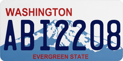 WA license plate ABI2208