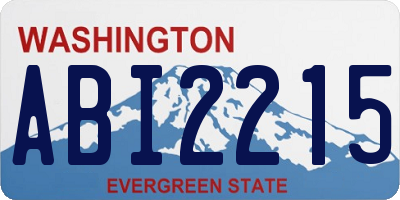 WA license plate ABI2215