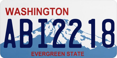 WA license plate ABI2218
