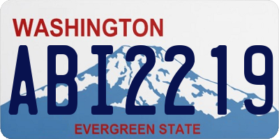 WA license plate ABI2219