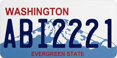 WA license plate ABI2221