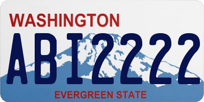 WA license plate ABI2222