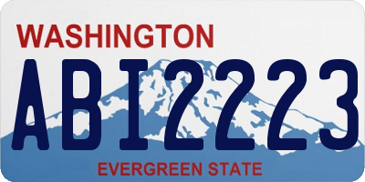 WA license plate ABI2223