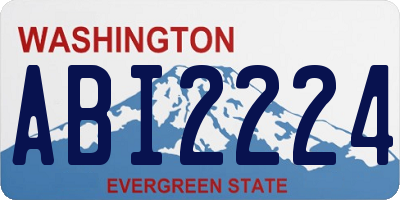 WA license plate ABI2224