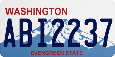 WA license plate ABI2237