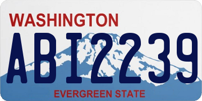WA license plate ABI2239