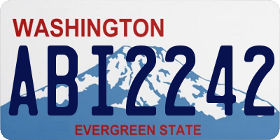 WA license plate ABI2242
