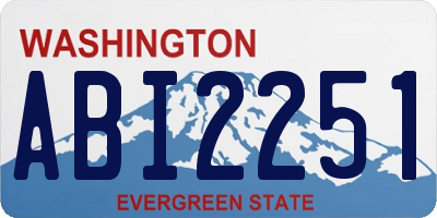 WA license plate ABI2251