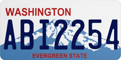 WA license plate ABI2254