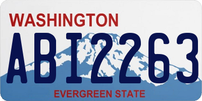 WA license plate ABI2263
