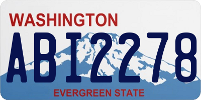 WA license plate ABI2278
