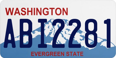 WA license plate ABI2281
