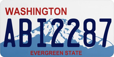 WA license plate ABI2287