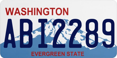 WA license plate ABI2289