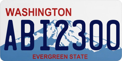 WA license plate ABI2300