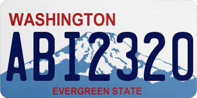 WA license plate ABI2320